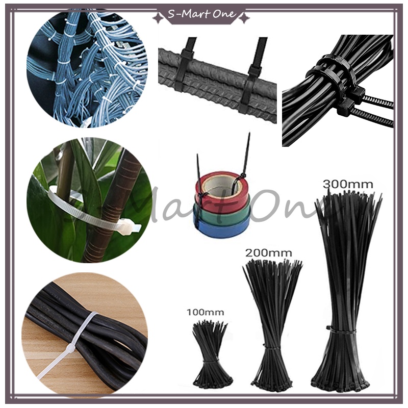 

100pcs Kabel Tis /Cable Tis Hitam /Kabel Ties Hitam 10Cm 20Cm 30Cm /Kabel Ties Teba