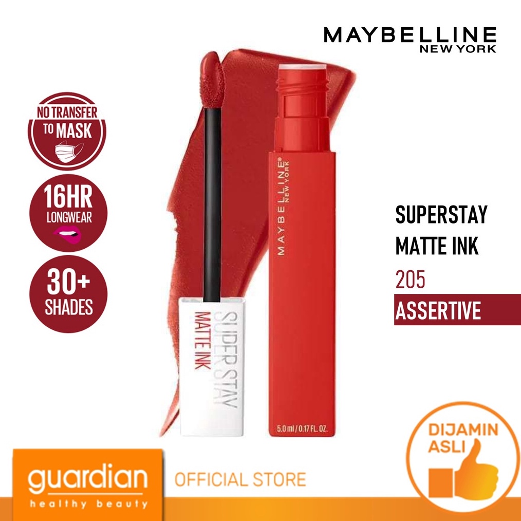 Diskon Promo MAYBELLINE Superstay Matte Ink - 205 Assertive / Liquid Lipstick Waterproof Transferpro