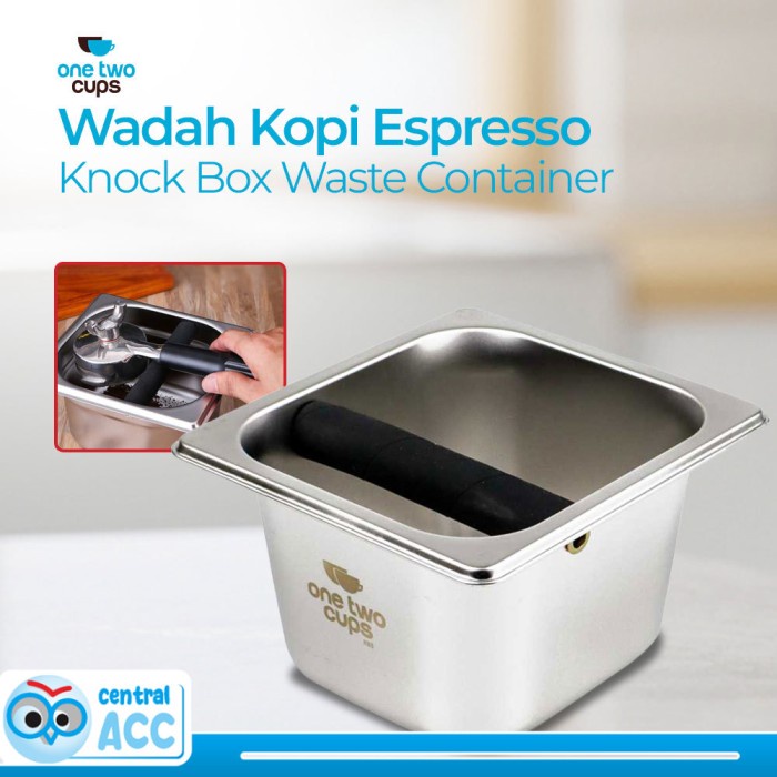 

One Two Cups Wadah Ampas Kopi Espresso Knock Box Container 17.6 cm