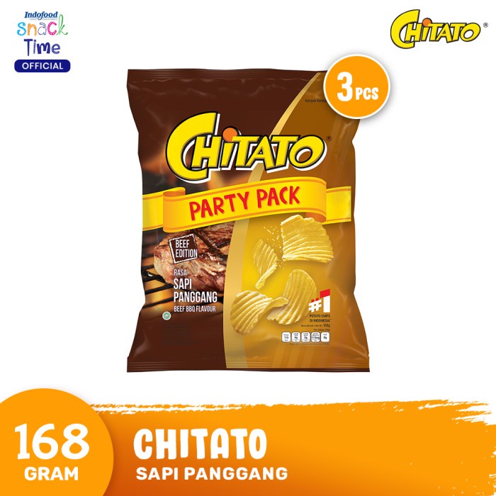 

[KUALITAS TERBAIK] Chitato Sapi Panggang 168 Gr 3 Pcs