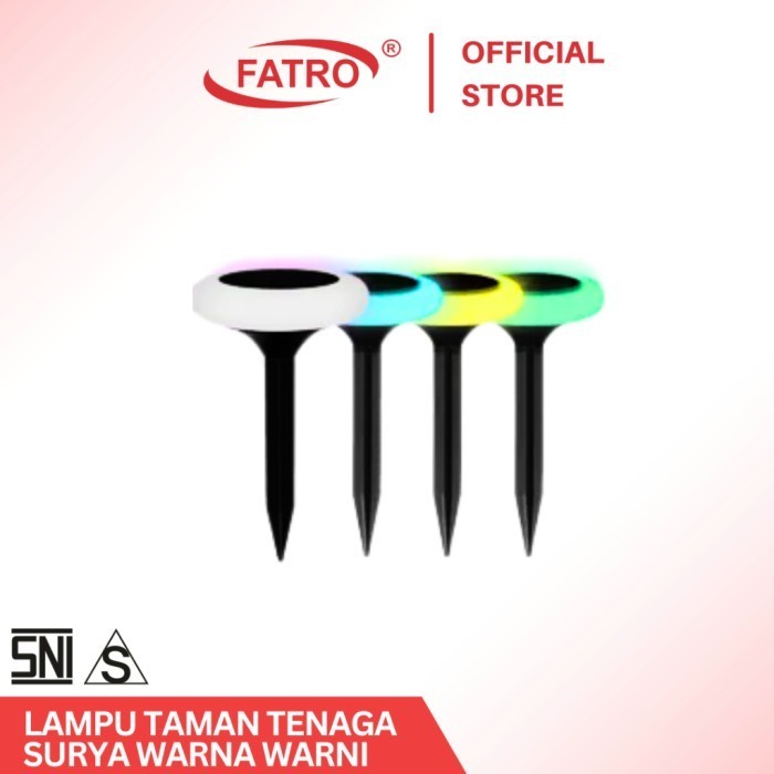 FATRO LAMPU TAMAN TENAGA SURYA WARNA WARNI / LAMPU TAMAN TENAGA surya