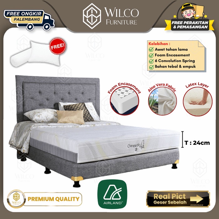 Kasur Springbed Airland Chiropedic Qi / Matras Tidur Latex Premium - 90x200, Matras Aja