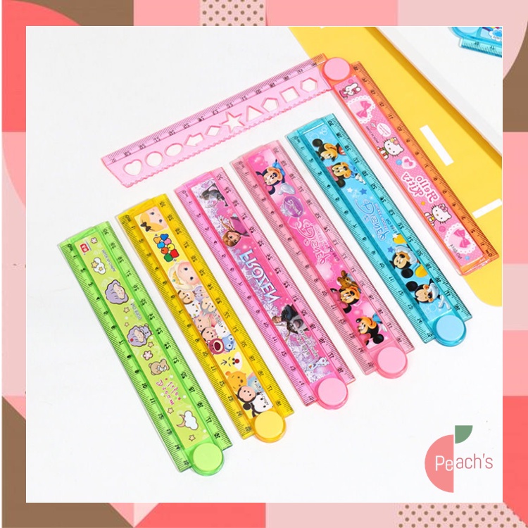

PEACHs - S6136 Fancy Character Ruler / Ruler Fancy Karakter Lucu / Mistar Lipat 30 CM Motif Karakter / Penggaris Lipat 30 CM