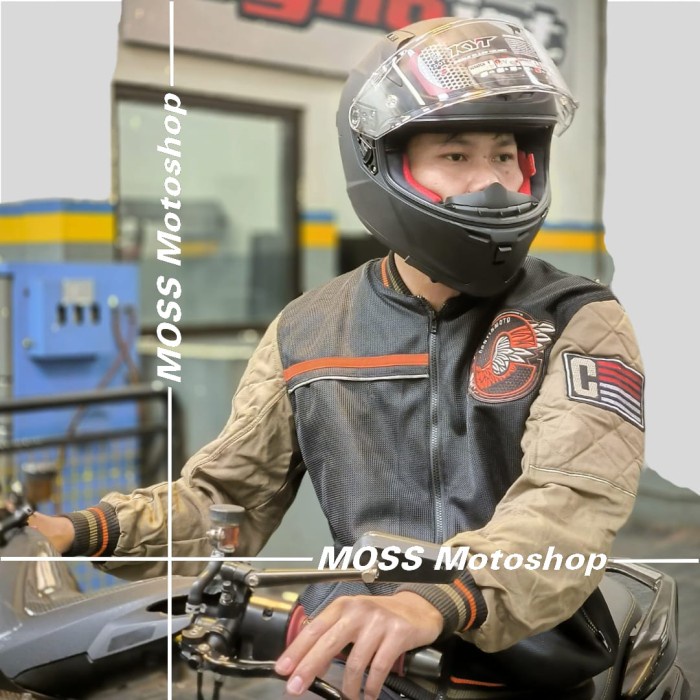 JAKET MOTOR CONTIN VARSITY ROSTOCK KHAKI | ORIGINAL