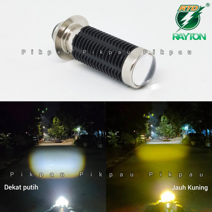 Lampu Utama Motor H6 Laser M11W Original RTD Rayton D2 Putih Kuning