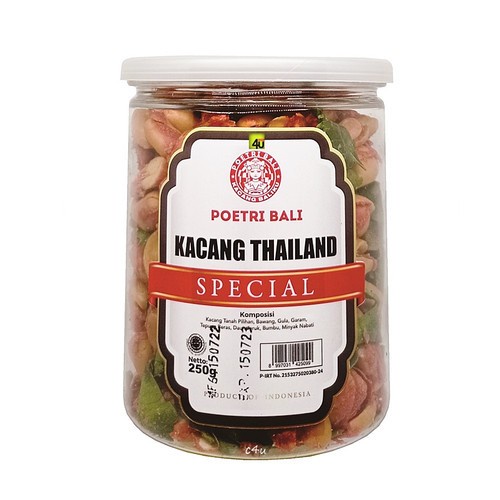 

Poetri Bali Kacang Thailand Spesial Toples 250 gr - Putri Bali Kacang