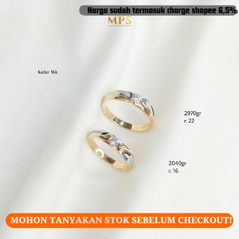 NEW CINCIN COUPLE EMAS ASLI KADAR 700/16K | CINCIN TUNANGAN LAMARAN EMAS ASLI