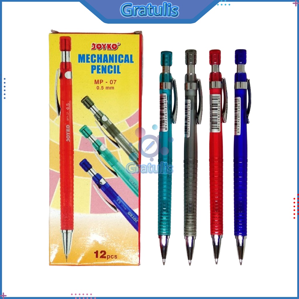 

PENSIL MEKANIK JOYKO [MP-07/1 PACK/12 PCS] / PENCIL ALAT TULIS GAMBAR [0.5 MM/1 PAK]