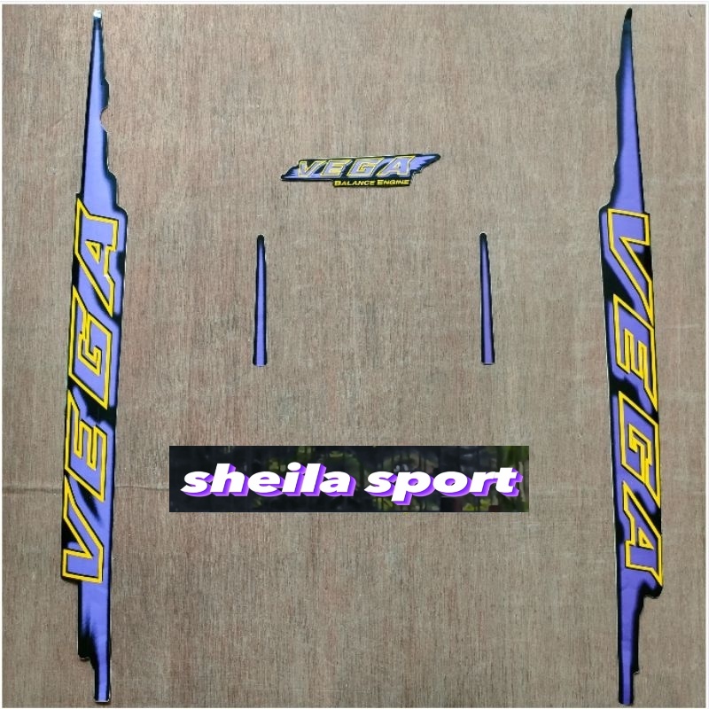 striping vega lama old stiker lis les yamaha VEGA ungu hitam tahun 1998 1999 kualitas bagus