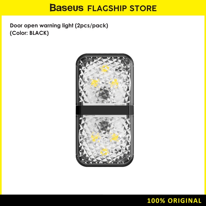Baseus Door Open Warning Light Lampu Samping Mobil (2pcs/pack) - CRFZD - Hitam