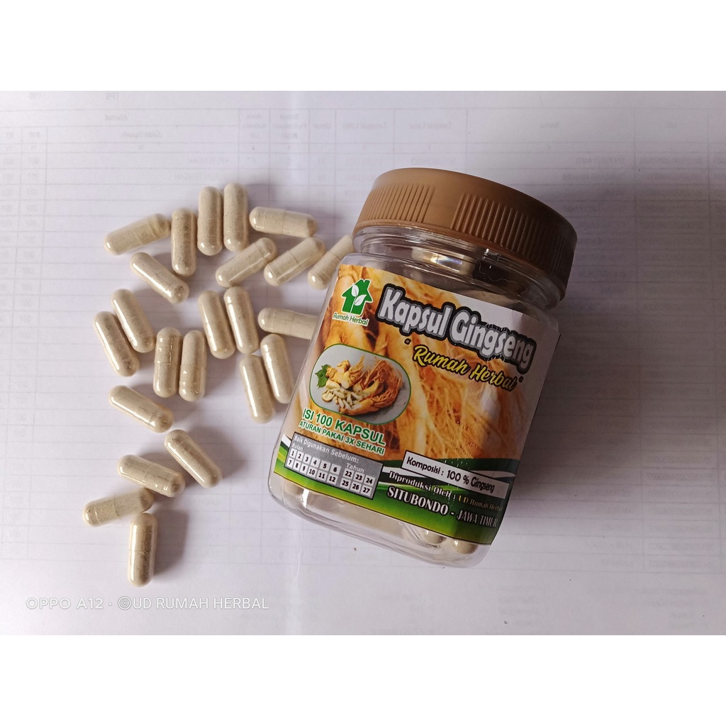 

Kapsul Gingseng isi 100 kapsul