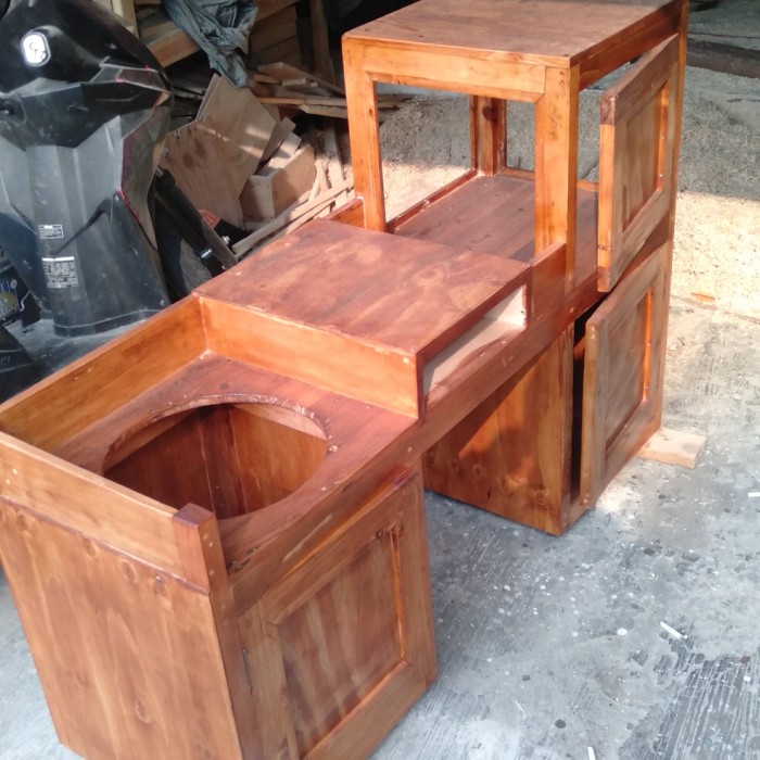 Termurah gerobak dagang cilok motor Kayu jati Belanda.