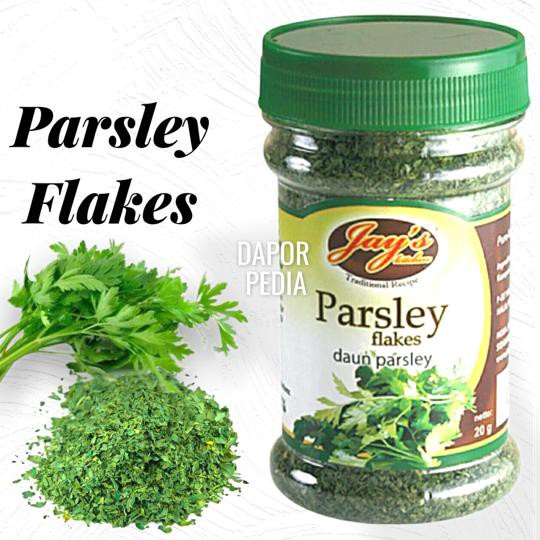 

Daun Parsley Kering Jays Peterseli Bubuk Flakes dried bumbu sup saus rempah dapur tabur