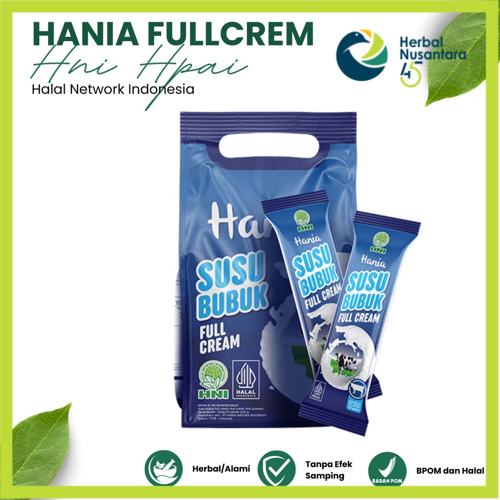 

Hania Susu Bubuk Full Cream - HNI HPAI BPOM