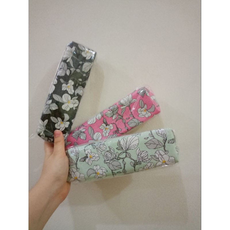 Tempat Pensil Kain Zipper Motif Bunga Anak Dewasa Sekolah - Tepak Kotak Pensil Aesthetic Warna Warni