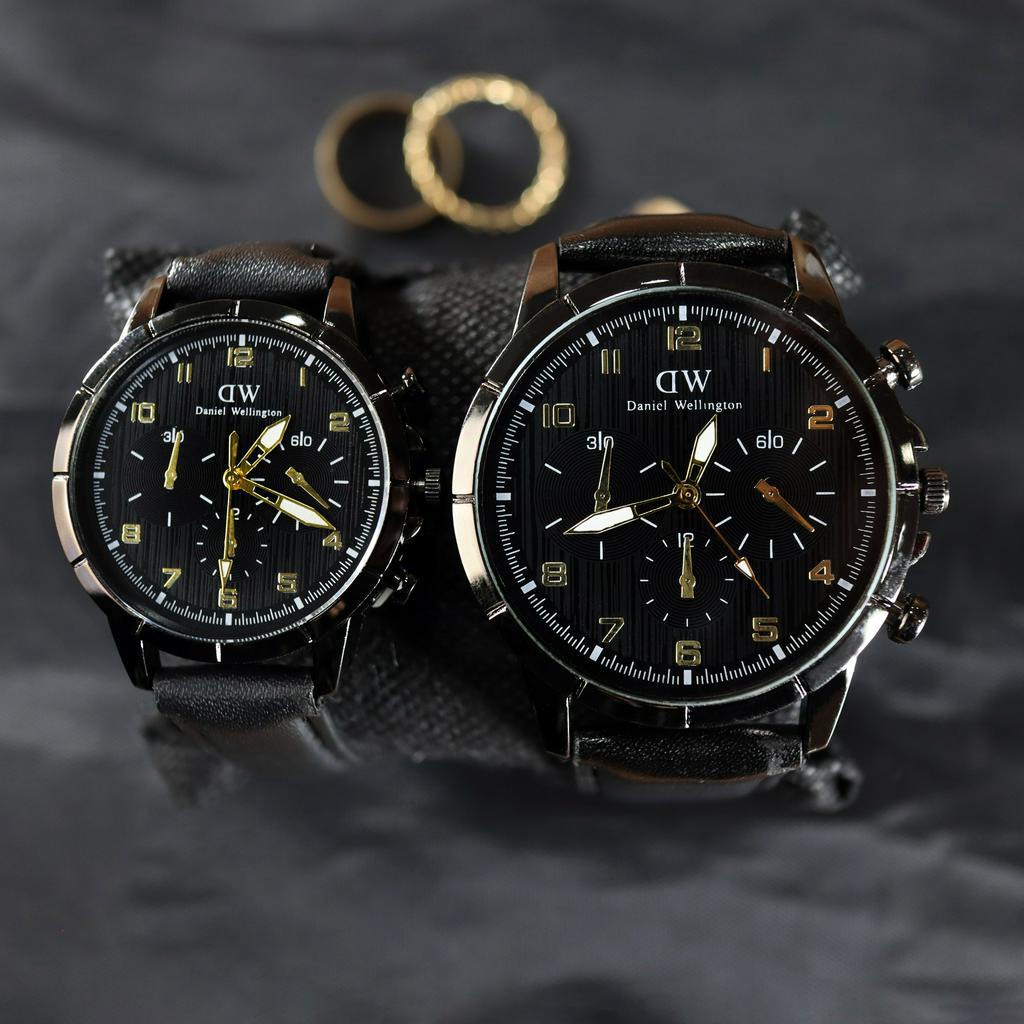 Jam Tangan Couple WD Couple Analog Tali Kulit