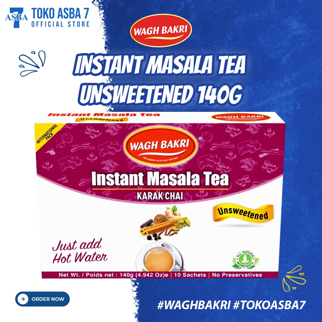 

WAGH BAKRI INS MASALA TEA UNSWEETENED 140GR