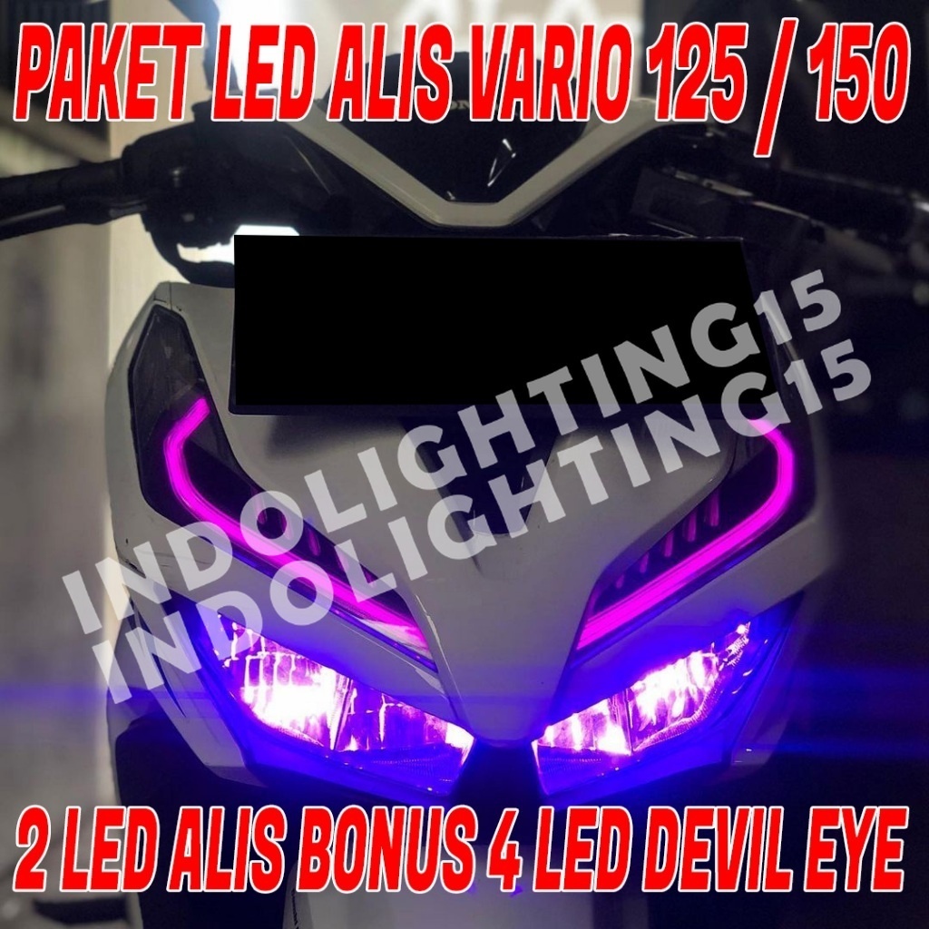 SEPAKET LAMPU ALIS VARIO 125 150 BONUS DEVIL EYE LAMPU HEADLAMP VARIO 125 150 LAMPU DEPAN DRL ALIS V
