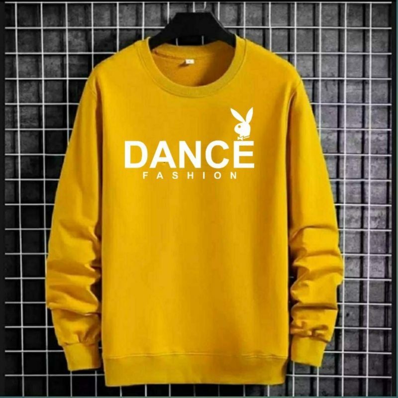 SWEATER/KAOS Crewneck Sweater Pria PlayBoy Kekinian-Baju Lengan Panjang Trendy-Sweater Fashion