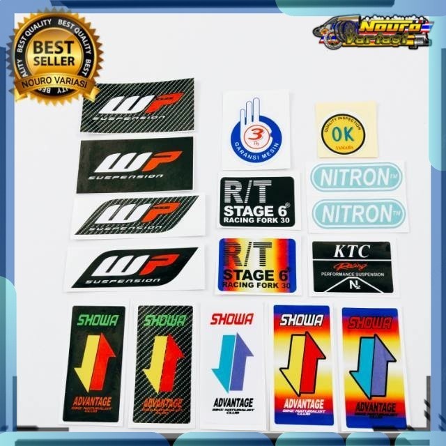 Sticker stiker warning  wp showa nitron ktc garansi ok rt stage print kualitas  thailand thailook ba