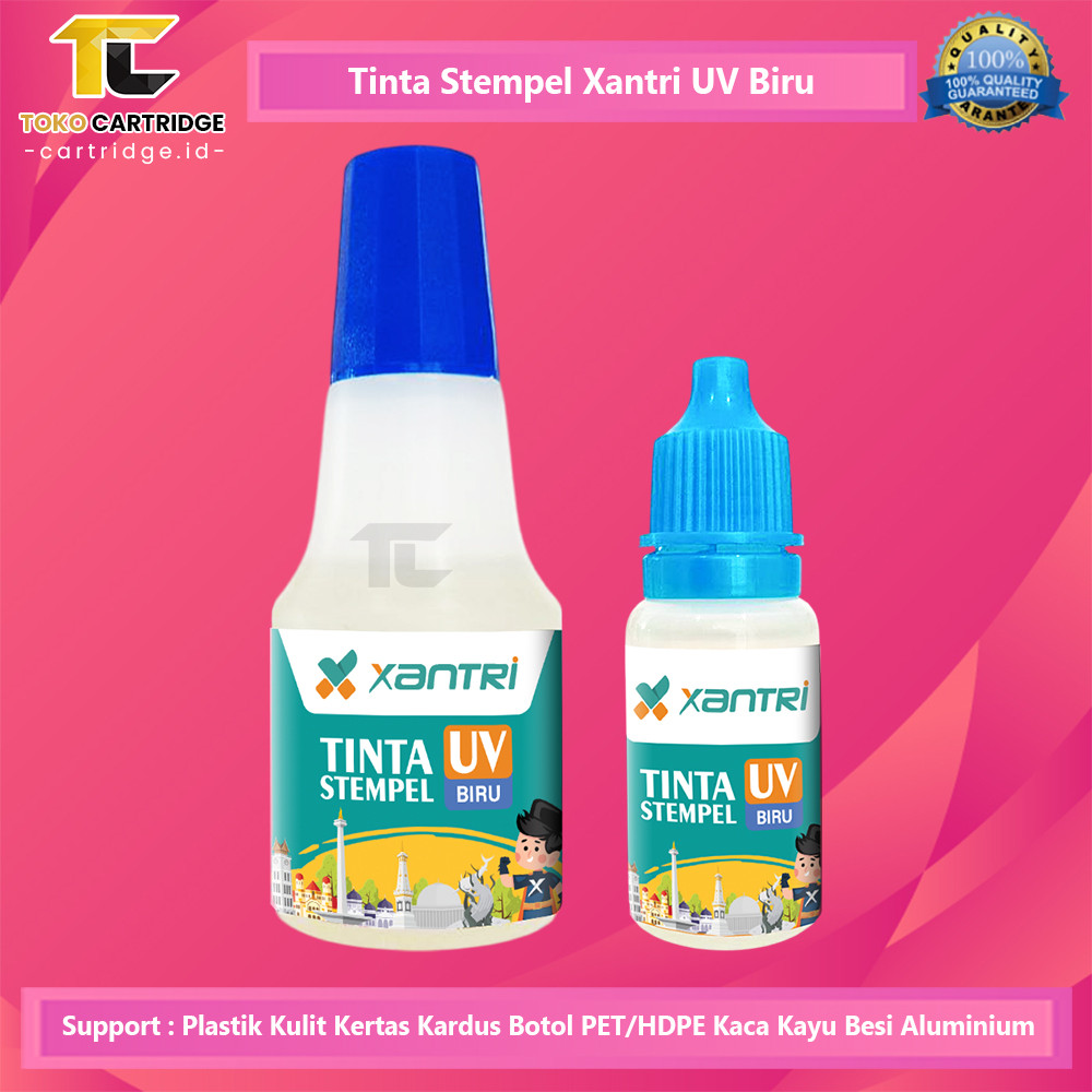 

Tinta Stempel Ultraviolet Xantri Original Biru 10ml 25ml Tinta Tangan Waterproof Secure Mark UV Blue 25ML 10ML
