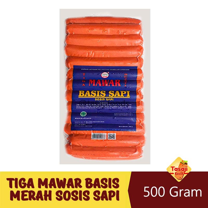 

Tiga Mawar Basis Merah Sosis Sapi 500 Gram