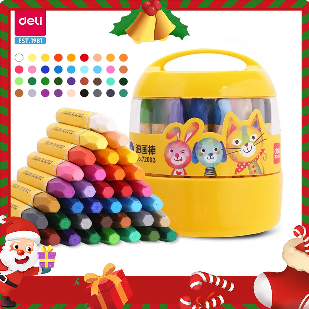 

Deli 12 24 36 Colors Oil Pastels Colored Pencil Oil Pastels Color Wax Crayon Color Pen Colored Paiting Pencil Optional Kids Gift