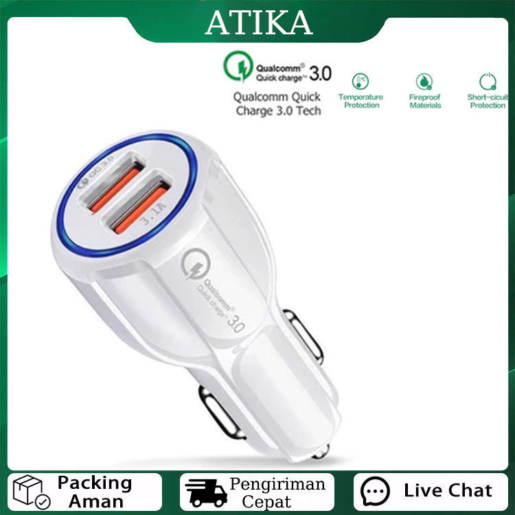 2 Port USB Car Charger Mobil Fast Charging TYPE C/Universal Fast Charging/Car Charger Colokan Mobil/