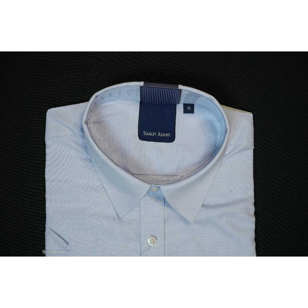 Kemeja Pria Lengan Pendek Formal Reguler Fit STANLEY ADAMS Sky Blue/Biru Langit | Hem Pria Jumbo