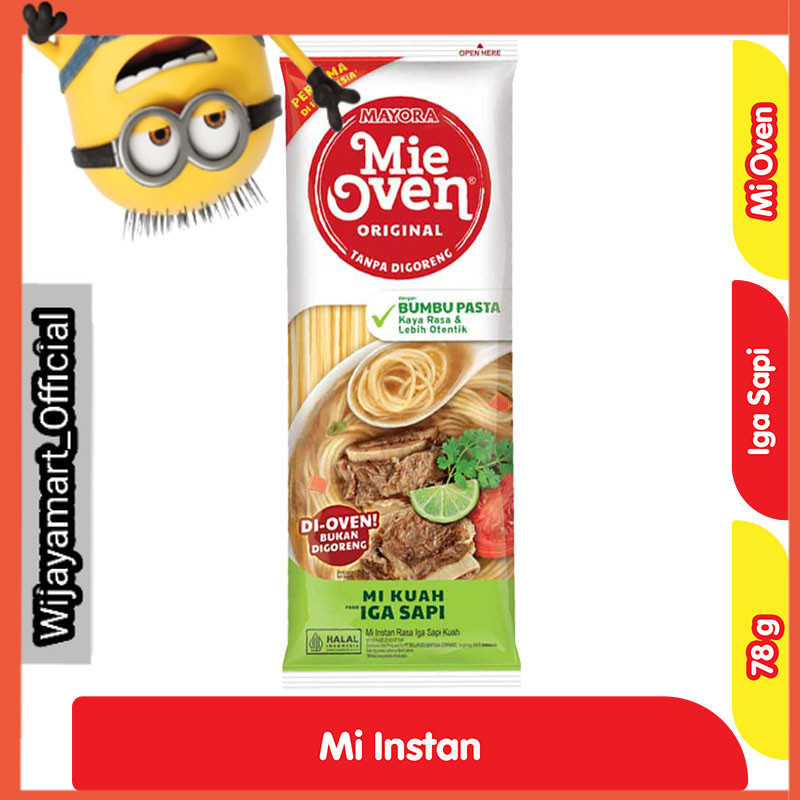 

Mie Oven Mi Instan Kuah Iga Sapi 78 g