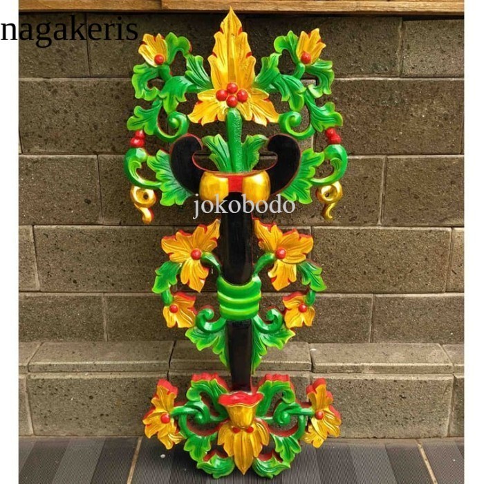 

Blawong Keris Tempel Dinding Cat Sungging Pajangan Minimalis antik termurah