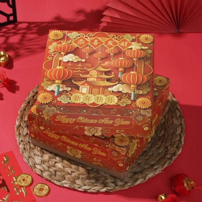 

Fastpack | 10 Pcs Box Cake Imlek Big Lampion 22x22x08 cm