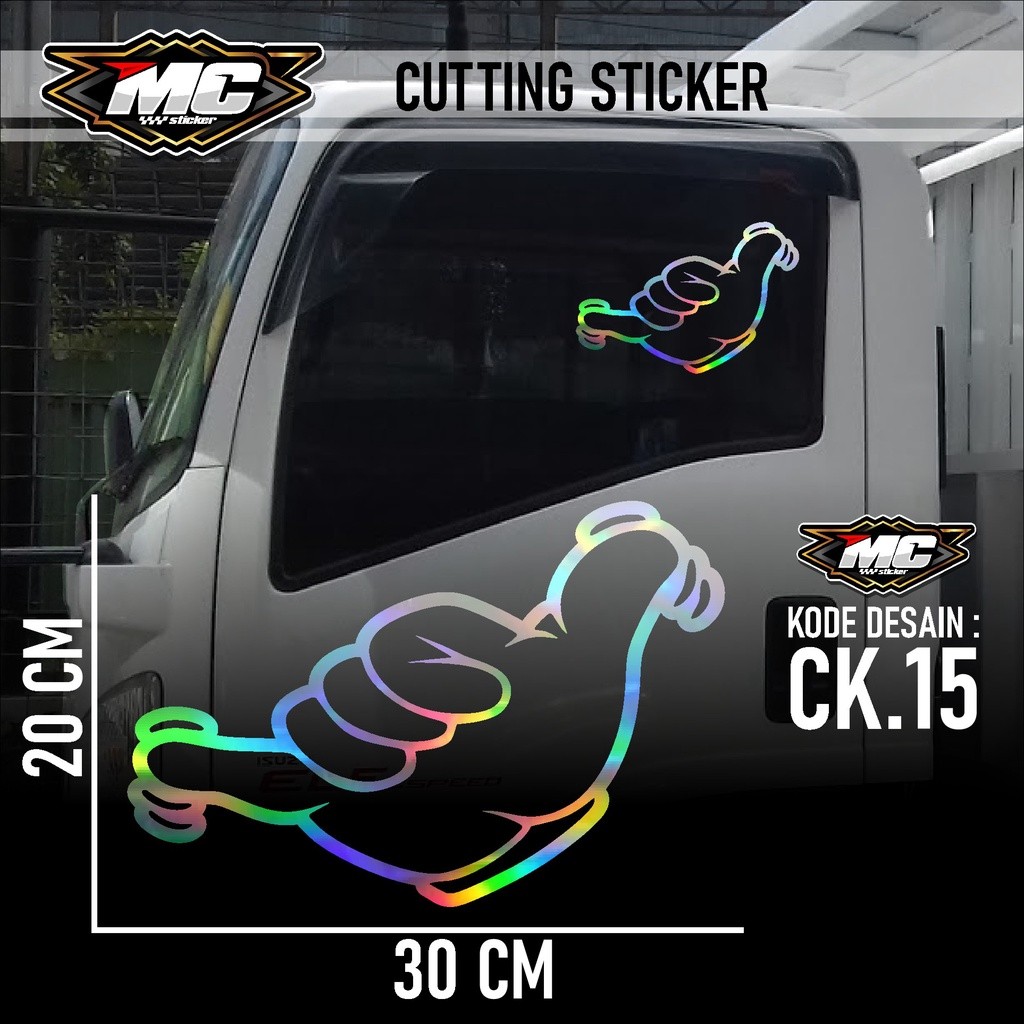 MC Cutting Stiker Kaca Truk Mobil Canter Pick up L300 Body Depan Samping Belakang - Aksesoris Kaca M