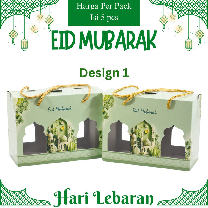 

Kotak Packaging Jar isi 2 Toples, Kantong Paperbag Jar Idul Fitri - Design 1