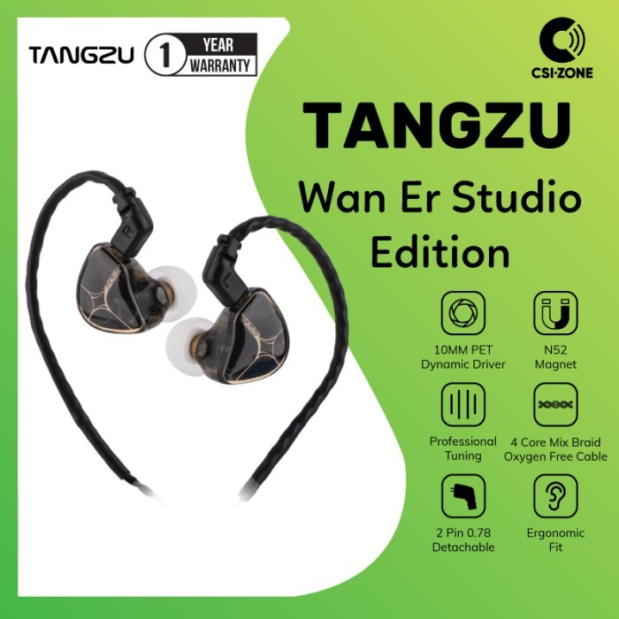 Tangzu Wan Er / WanEr Studio Edition 10mm Dynamic Driver In Ear Monitor Eahone - White