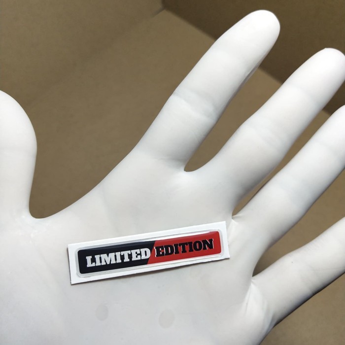 

stiker limited edition merah kecil timbul