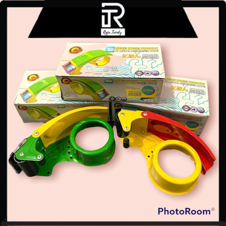 

Tempat Lakban / Tape Dispenser / Roll Lakban Moshi Moshi Besi