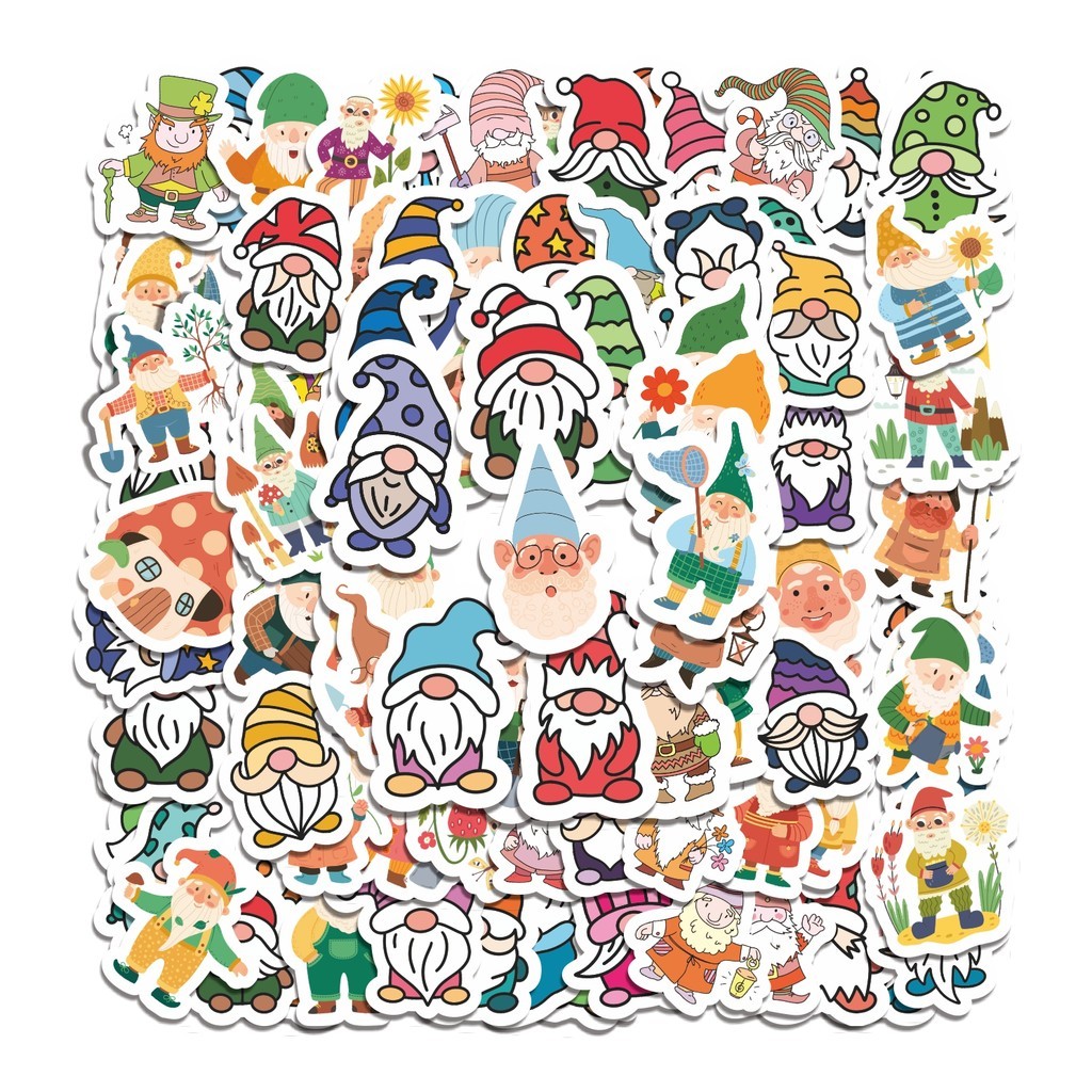 

COD 50 Pcs Stiker Dwarf Gnome Lucu Anti Air Untuk Dekorasi Notebook Sepeda Skateboard Handphone