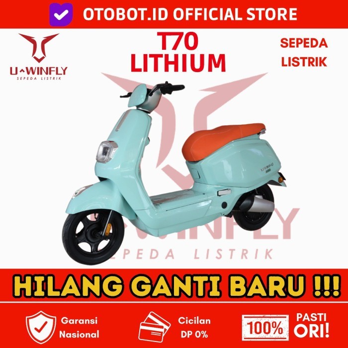 FREE ONGKIR Sepeda Motor Listrik Uwinfly T80 1200Watt Garansi Resmi - T70 TOSCA