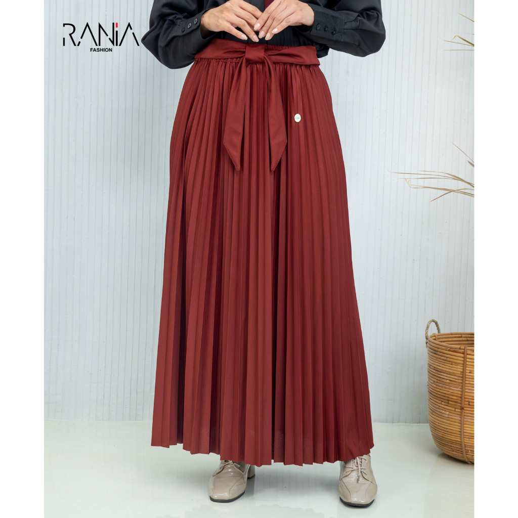 Rania Fashion - Rok Plisket Lave - Velvet Monggly Premium