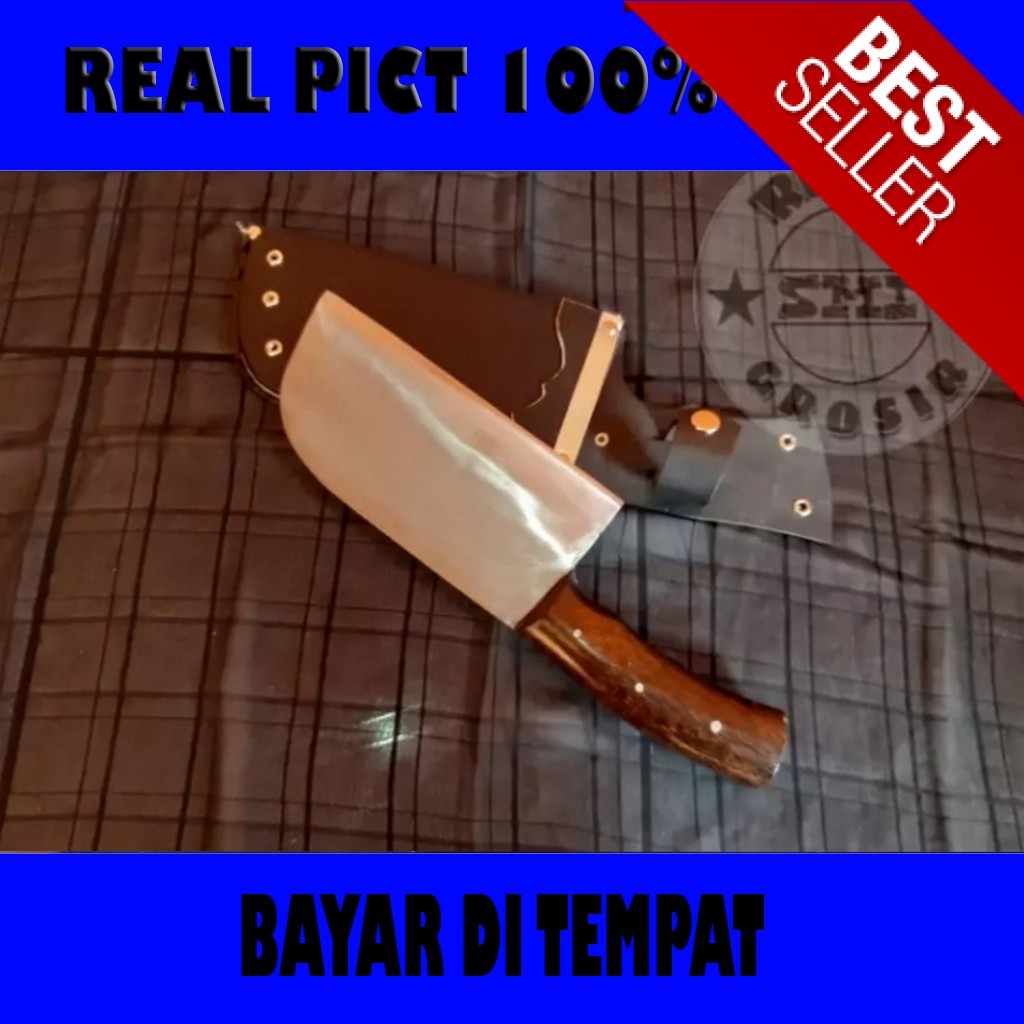 Ssteel GOLOK Cacah Tulang Sarung Calp Fulltang Baja Per