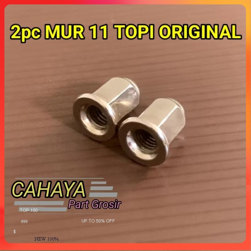 2pc MUR 11 TOPI PLANG M7 BAUT 11 KUNCI 10 ORIGINAL @