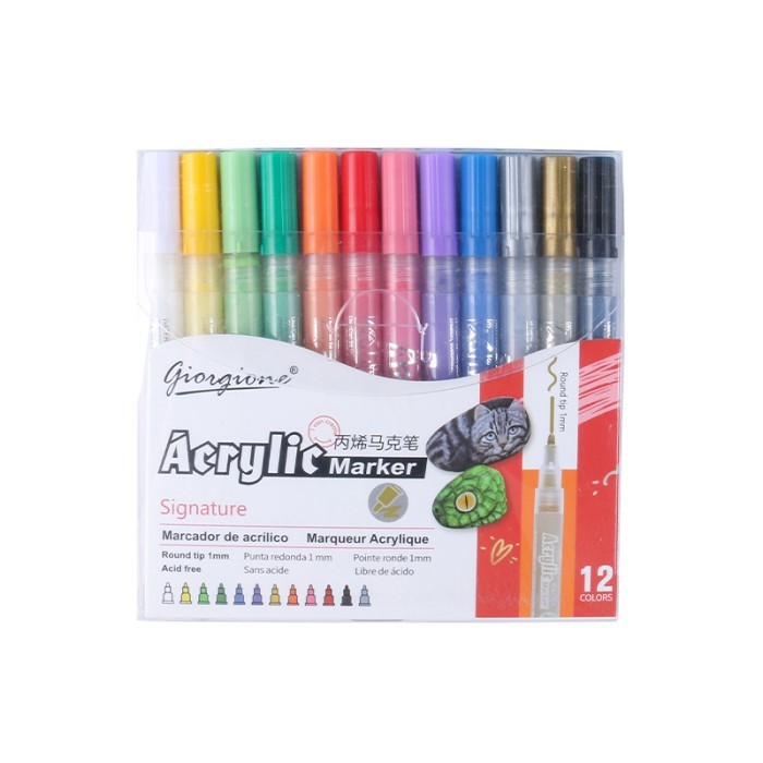 

Giorgione Acrylic Marker Pen Set Spidol G-MK1105 - 12 warna