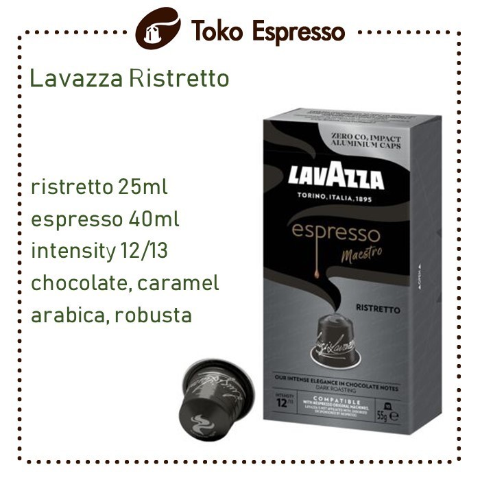 

[BIG SALE] Lavazza Coffee Capsules Kompatibel untuk Nespresso - EspRistretto