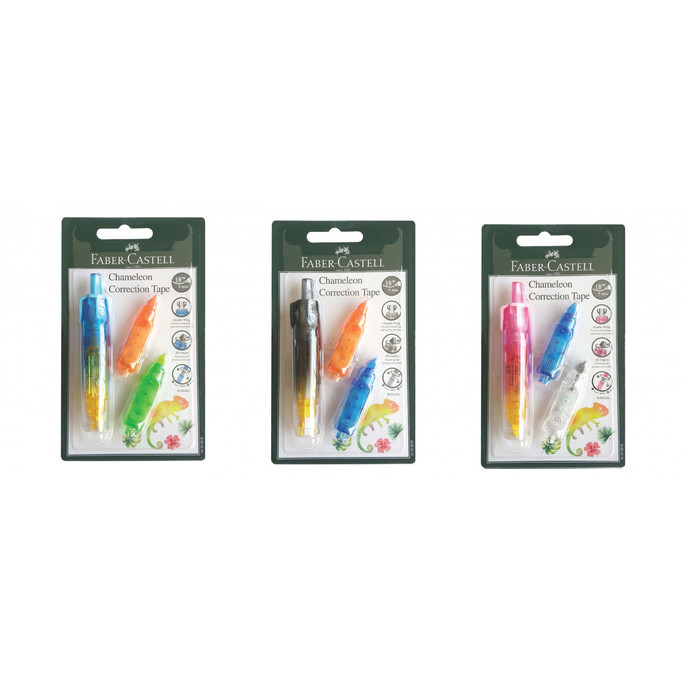 

Correction Tape Faber Castell Motif Chameleon Free Refill 2 - Merah Muda