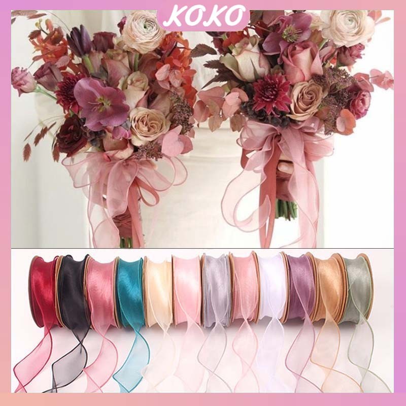 

【1 ROLL 10 Yard】Pita Ribbon Rainbow/Pita Ribbon Gold Edge/Fishtail Wave Gelombang/Kado Dekorasi Hampers Bouquet /Pita Bucket Bunga/Pita Kado Bahan Satin/Dekorasi Kado Pita Hias/Korean Ribbon Wave