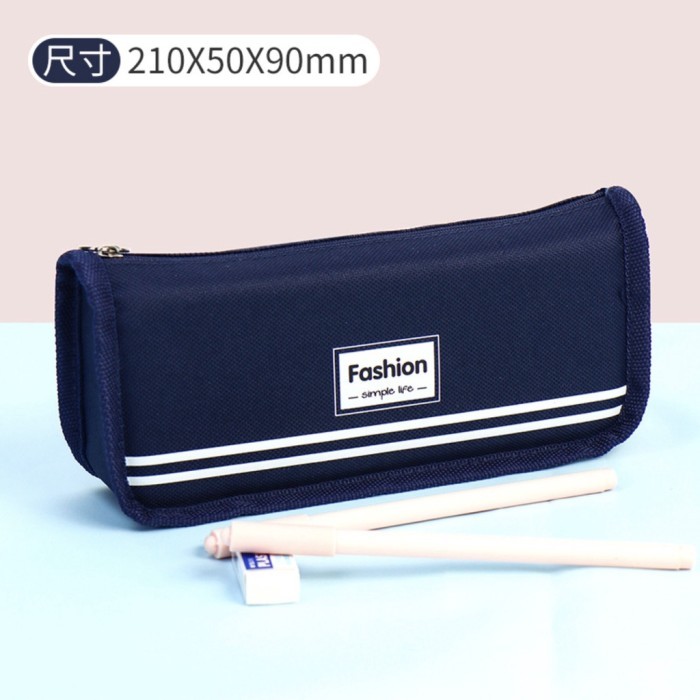 

kotak pena lucu tempat pensil dan pulpen simpel dual slot kotak pensil - Pink
