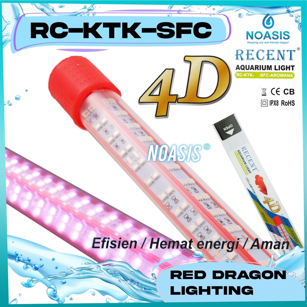 Lampu LED TANNING Arwana 4 D KONTES QUALITY RECENT KTK 58 78 98 118 148 178 SFC Arowana 4 Baris Low 
