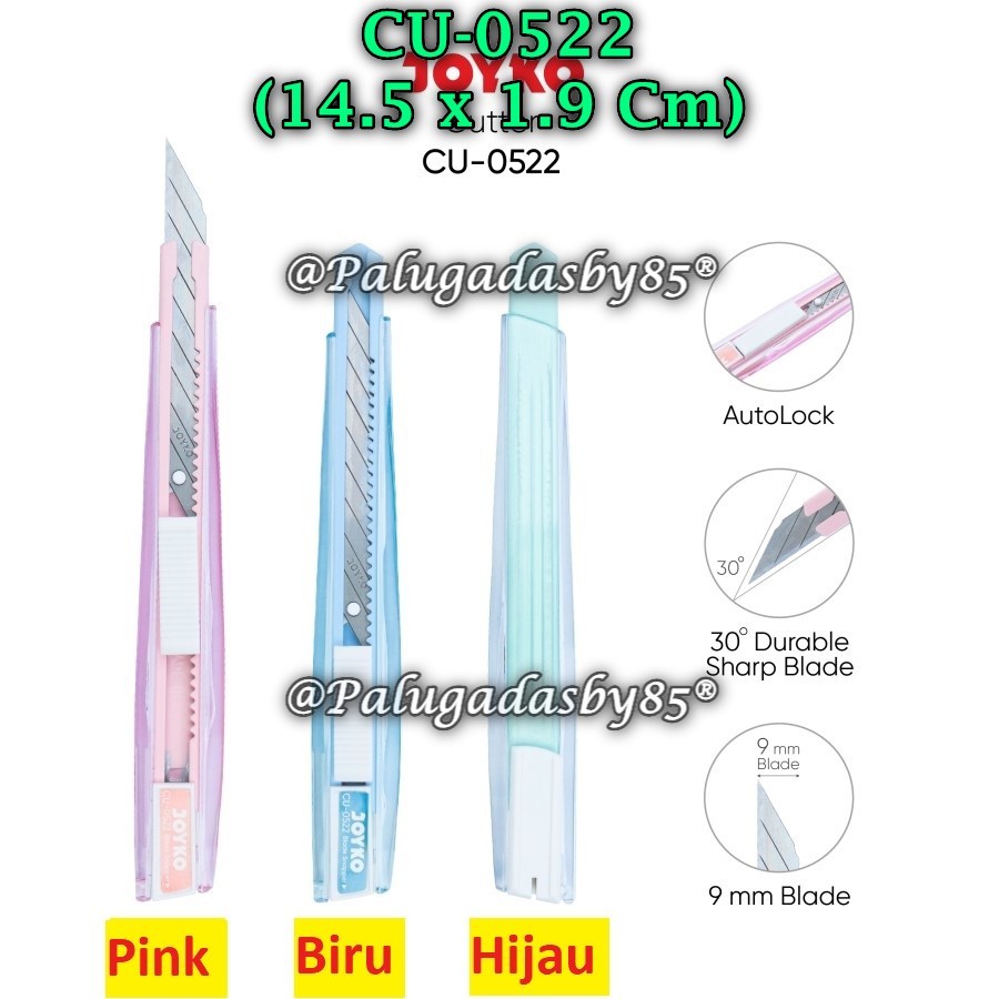 

(1 Biji) Cutter JOYKO CU-0522 BISA PILIH WARNA / Cutter Pemotong Joyko CU-0522 (1 Biji)