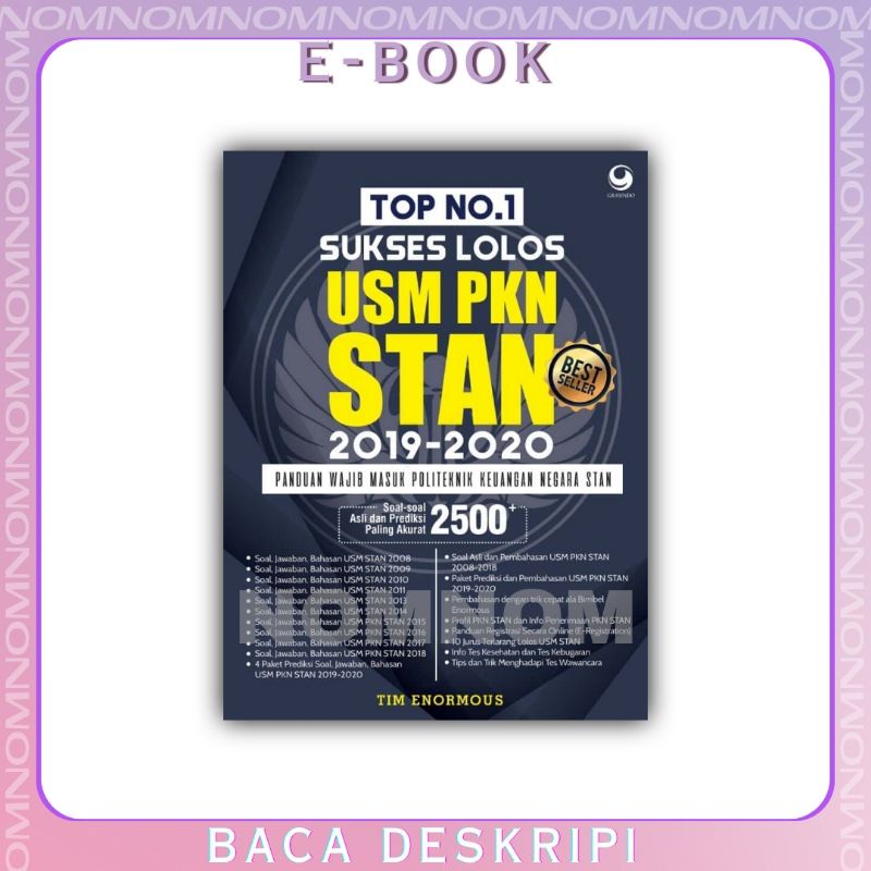 

[Indonesia] TOP NO. 1 SUKSES LOLOS USM PKN STAN 2019-2020